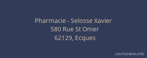Pharmacie - Selosse Xavier