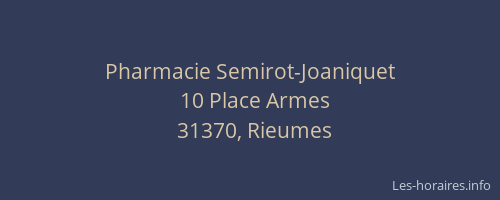 Pharmacie Semirot-Joaniquet