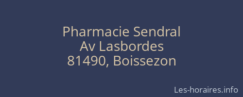 Pharmacie Sendral