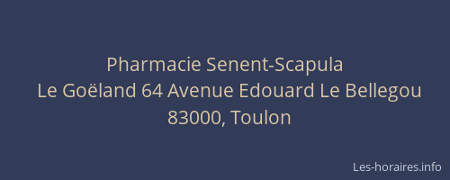 Pharmacie Senent-Scapula