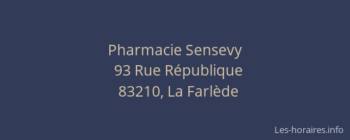 Pharmacie Sensevy