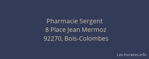 Pharmacie Sergent
