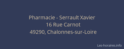 Pharmacie - Serrault Xavier