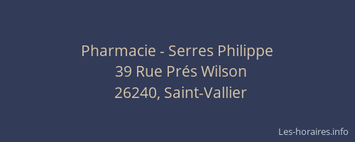 Pharmacie - Serres Philippe