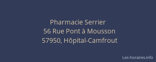Pharmacie Serrier