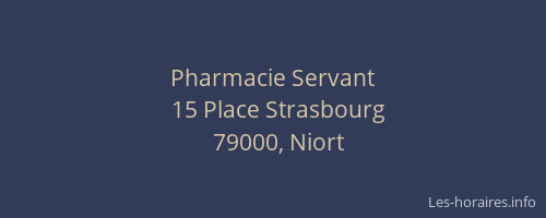 Pharmacie Servant