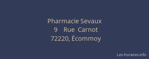 Pharmacie Sevaux