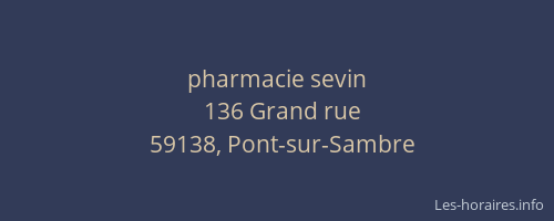 pharmacie sevin