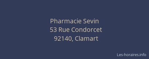 Pharmacie Sevin