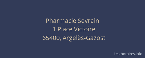 Pharmacie Sevrain