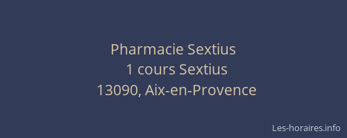 Pharmacie Sextius
