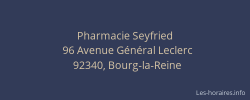 Pharmacie Seyfried