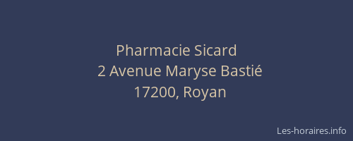 Pharmacie Sicard