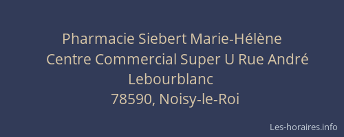 Pharmacie Siebert Marie-Hélène