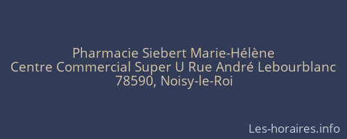 Pharmacie Siebert Marie-Hélène