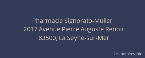 Pharmacie Signorato-Muller