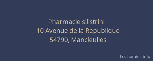 Pharmacie silistrini