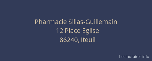 Pharmacie Sillas-Guillemain