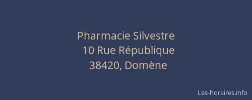 Pharmacie Silvestre