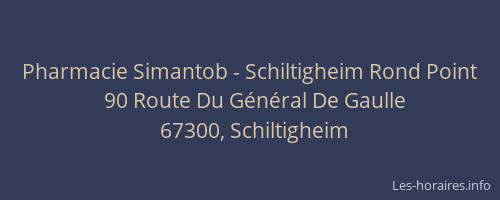 Pharmacie Simantob - Schiltigheim Rond Point