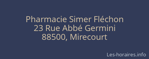 Pharmacie Simer Fléchon