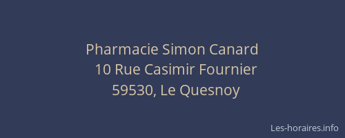 Pharmacie Simon Canard