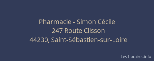 Pharmacie - Simon Cécile