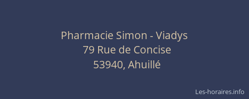 Pharmacie Simon - Viadys
