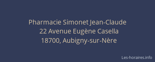 Pharmacie Simonet Jean-Claude