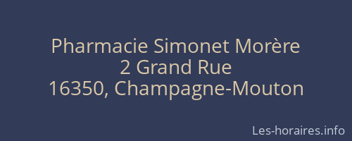 Pharmacie Simonet Morère