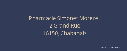 Pharmacie Simonet Morere