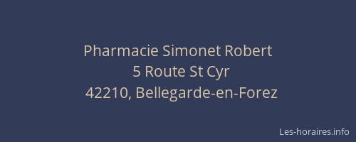 Pharmacie Simonet Robert