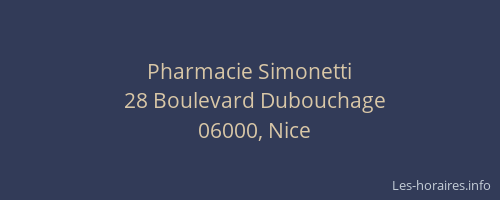 Pharmacie Simonetti