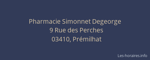 Pharmacie Simonnet Degeorge