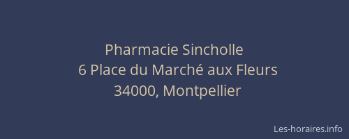 Pharmacie Sincholle