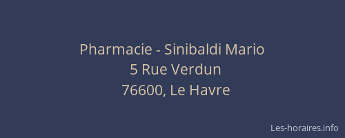 Pharmacie - Sinibaldi Mario