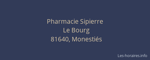 Pharmacie Sipierre