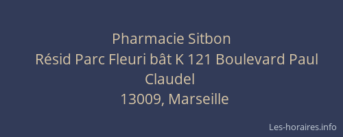 Pharmacie Sitbon