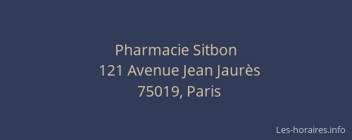 Pharmacie Sitbon