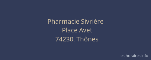 Pharmacie Sivrière