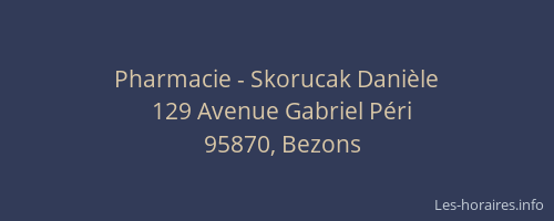 Pharmacie - Skorucak Danièle