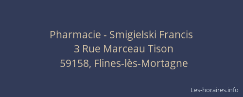 Pharmacie - Smigielski Francis
