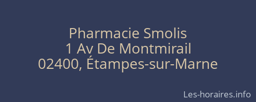 Pharmacie Smolis