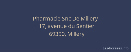 Pharmacie Snc De Millery