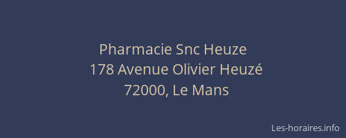 Pharmacie Snc Heuze