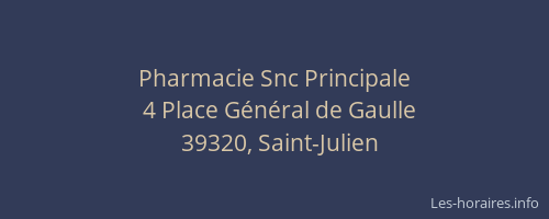 Pharmacie Snc Principale