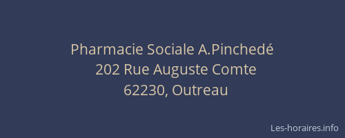 Pharmacie Sociale A.Pinchedé