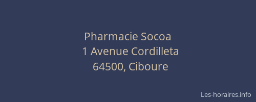 Pharmacie Socoa