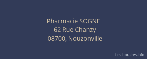 Pharmacie SOGNE