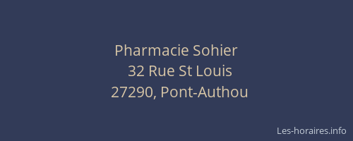 Pharmacie Sohier